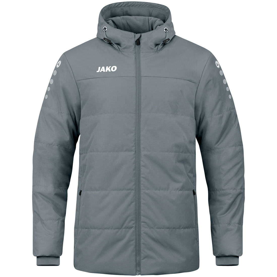 Jako Coachjacke Team mit Kapuze grau