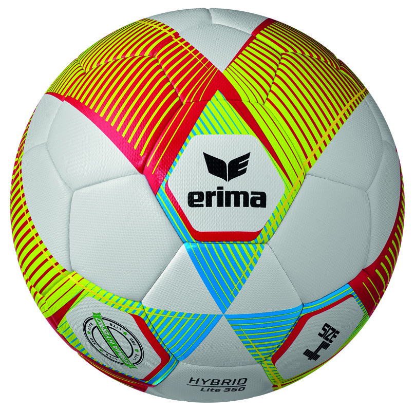 Erima Ballpaket 10x HYBRID LITE 350 rot curacao  inkl. Ballsack | Größe 4