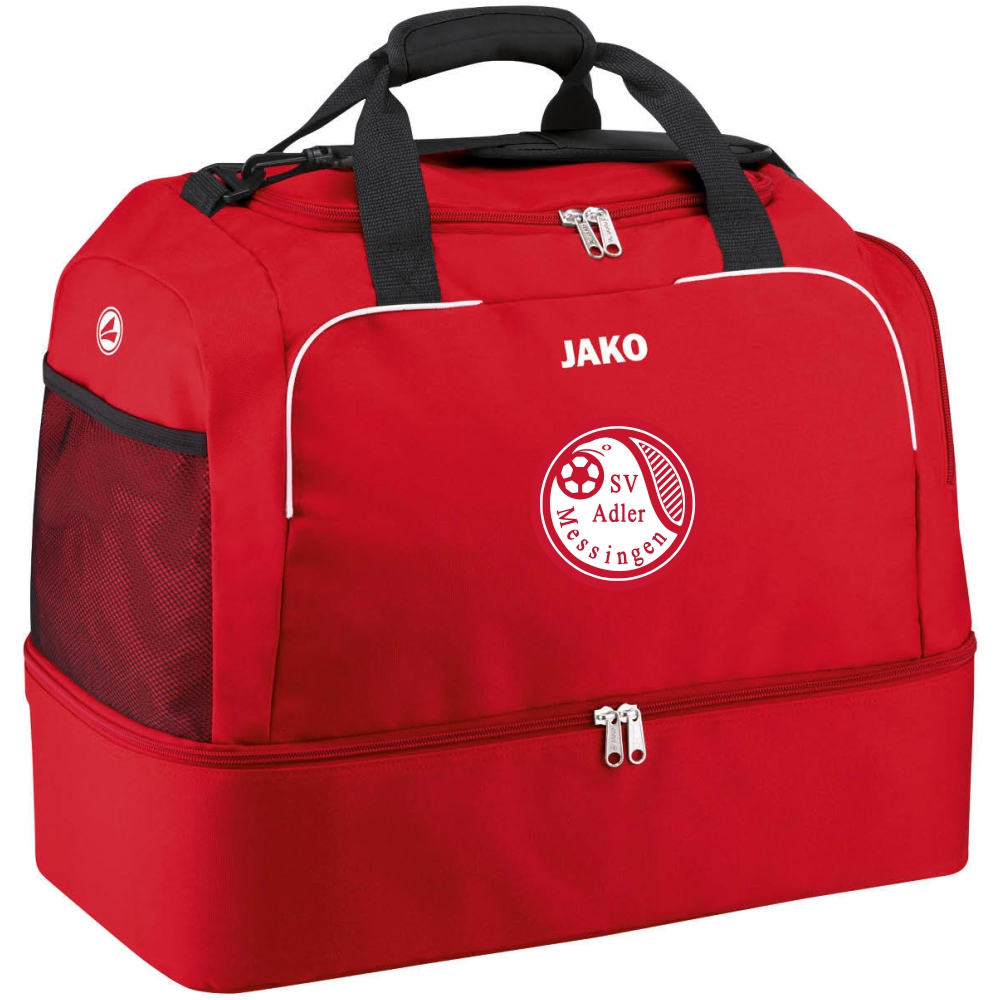 Adler Messingen Sporttasche mit Bodenfach rot
