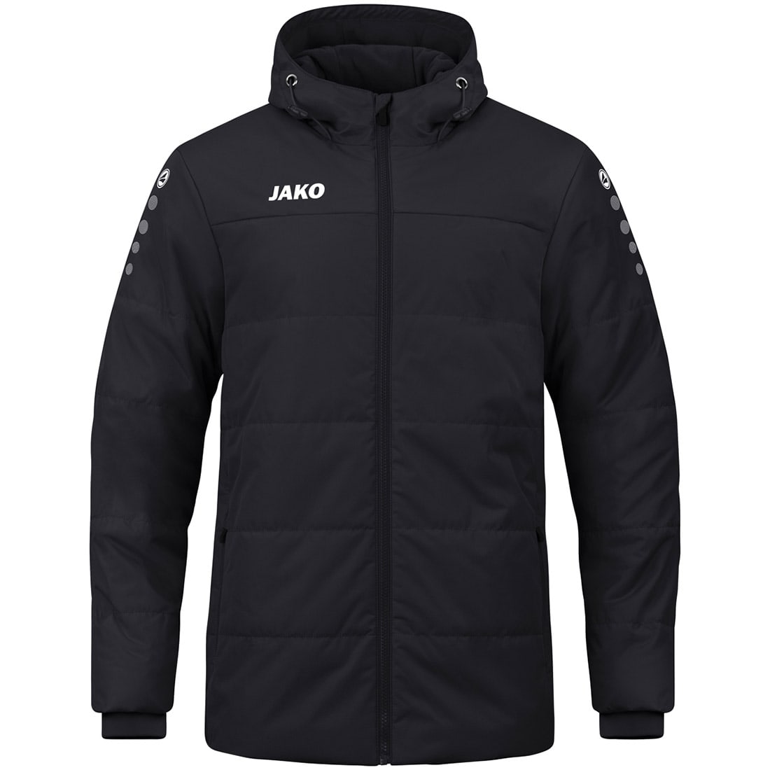 Jako Coachjacke Team mit Kapuze schwarz