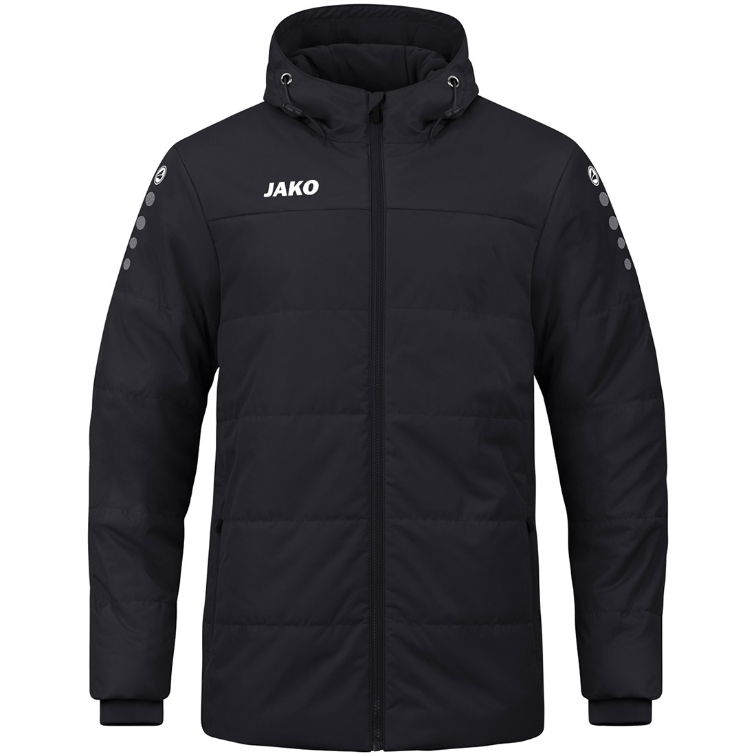 Jako Kinder Coachjacke Team mit Kapuze schwarz